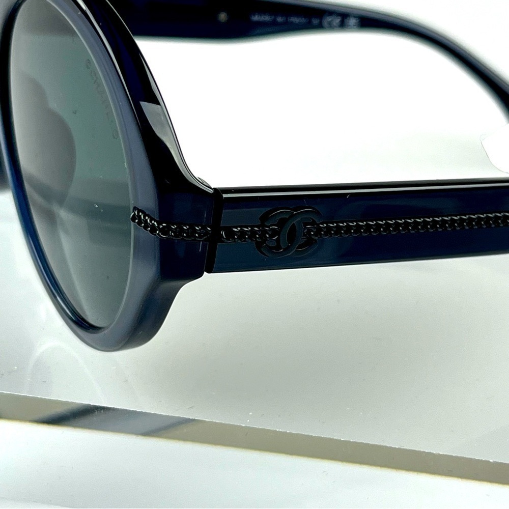 New CHANEL Women's Round Indigo Sunglasses (2421)